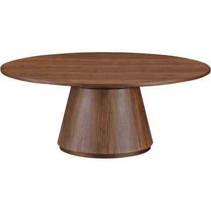 Otago Wood Brown Round Coffee Table - LOOMLAN - Moe's Home - Coffee Tables
