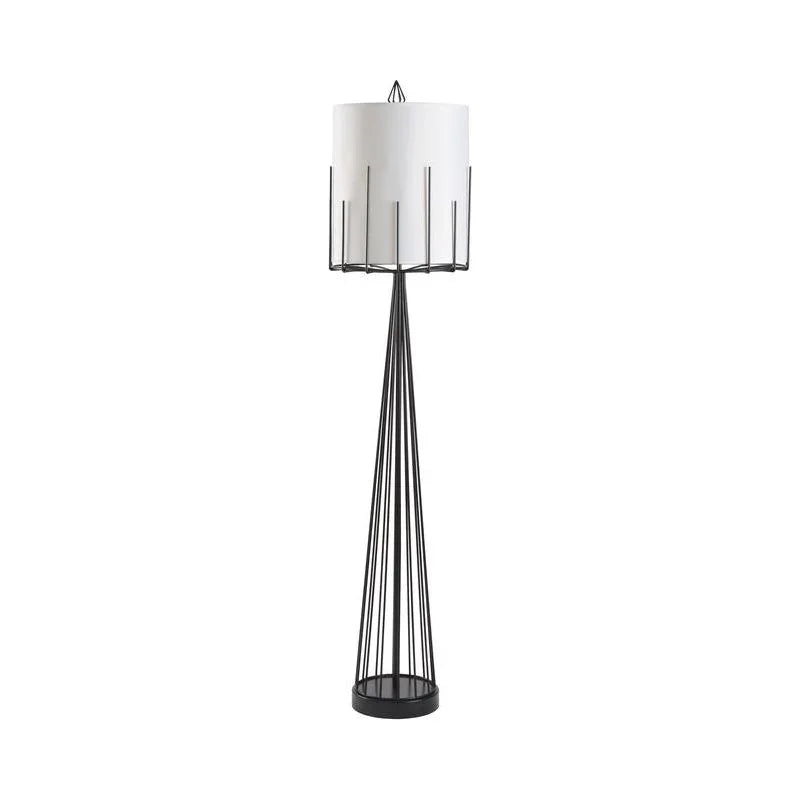 Otis Black Floor Lamp-Floor Lamps-Wildwood-LOOMLAN