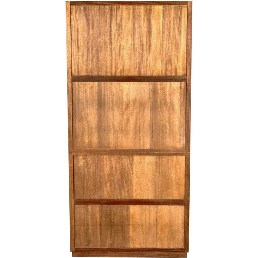 Otto Hutch Walnut Tall Bookcase Cabinet - LOOMLAN - Noir - Bookcases