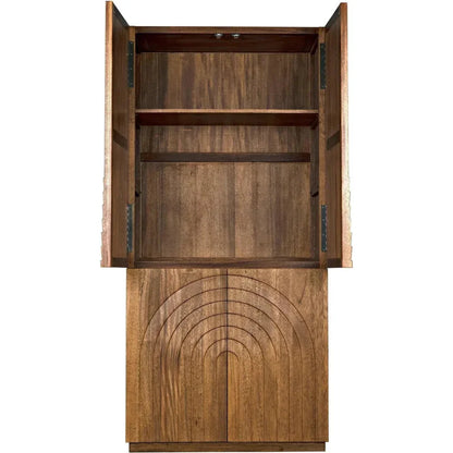 Otto Hutch Walnut Tall Bookcase Cabinet - LOOMLAN - Noir - Bookcases