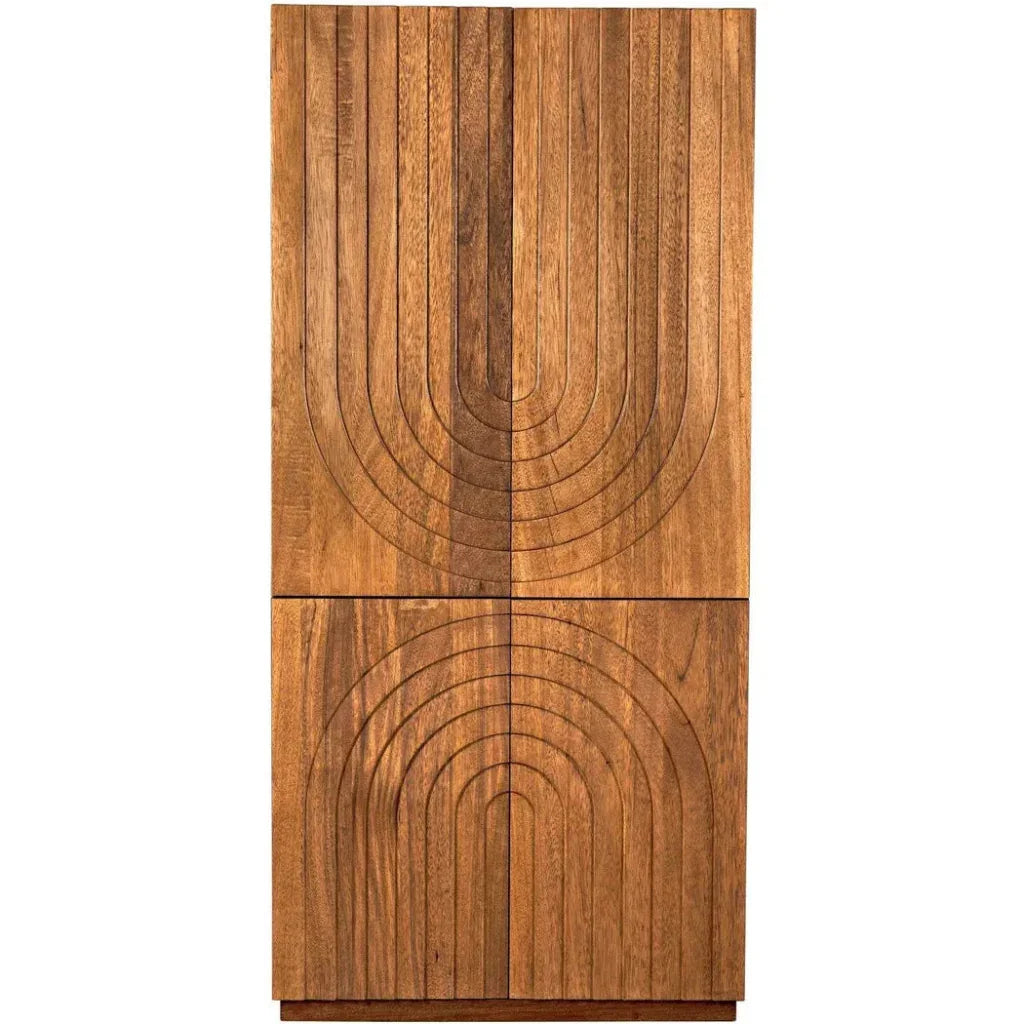 Otto Hutch Walnut Tall Bookcase Cabinet - LOOMLAN - Noir - Bookcases