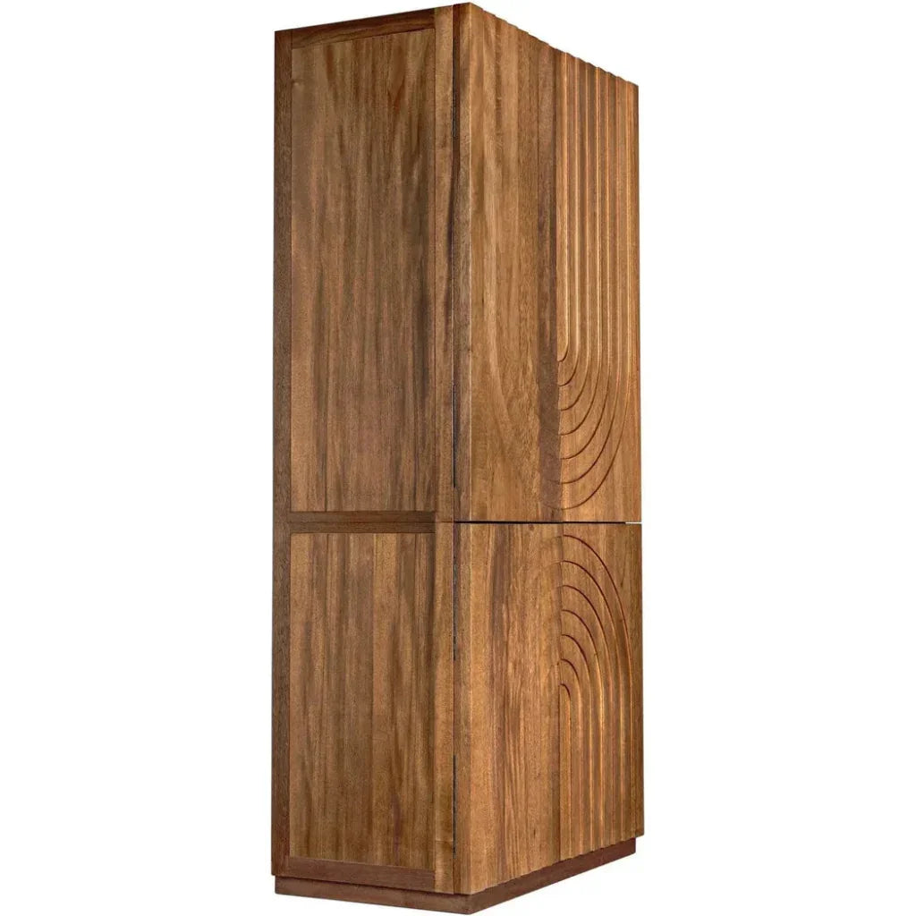 Otto Hutch Walnut Tall Bookcase Cabinet - LOOMLAN - Noir - Bookcases