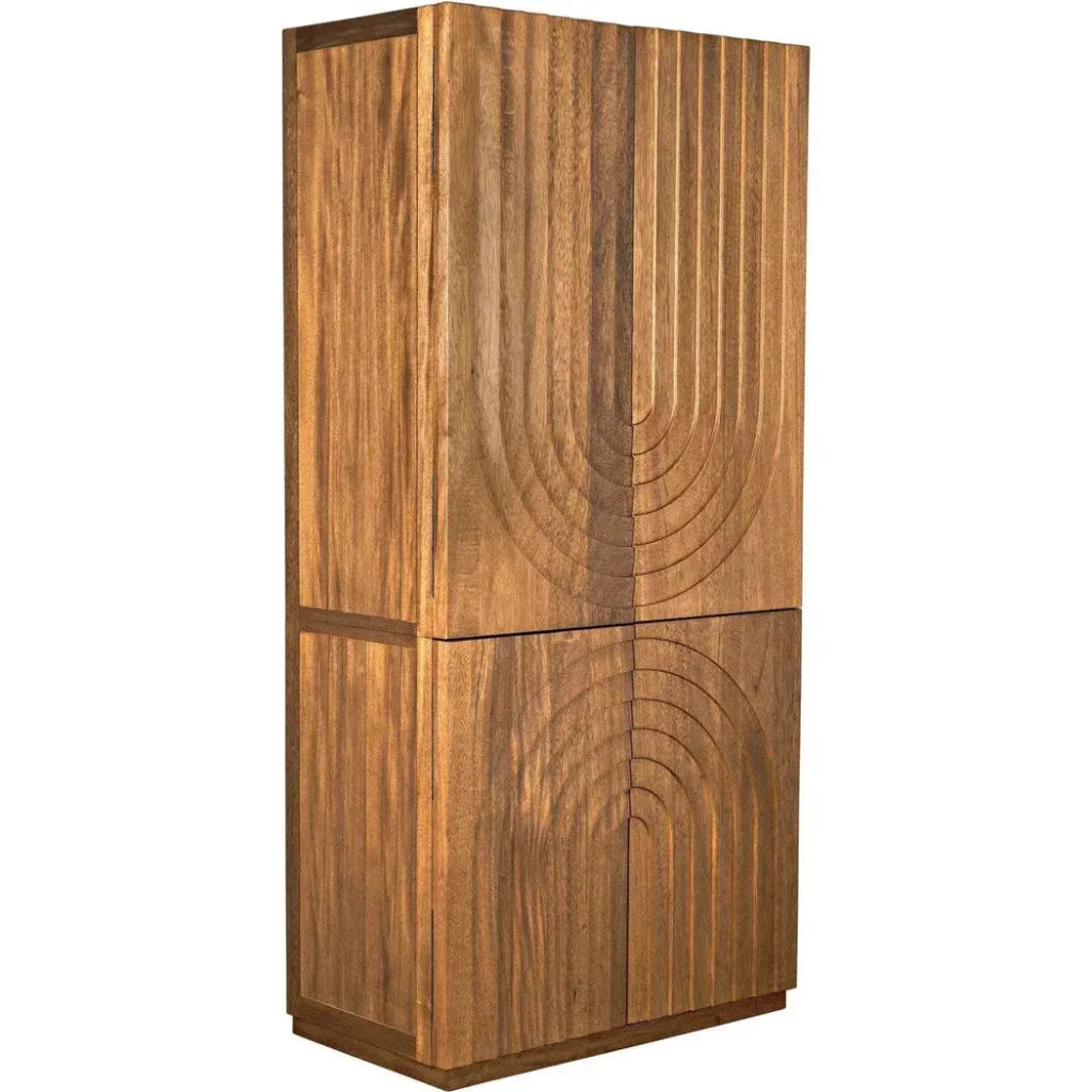 Otto Hutch Walnut Tall Bookcase Cabinet - LOOMLAN - Noir - Bookcases