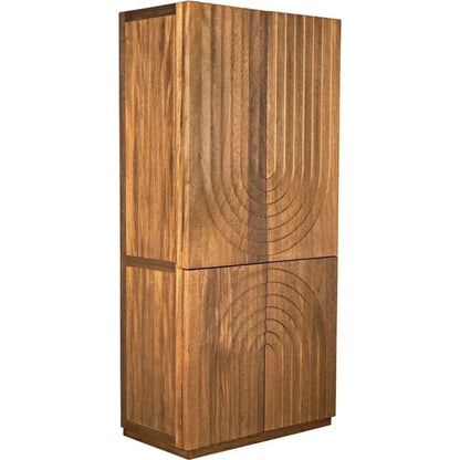 Otto Hutch Walnut Tall Bookcase Cabinet - LOOMLAN - Noir - Bookcases