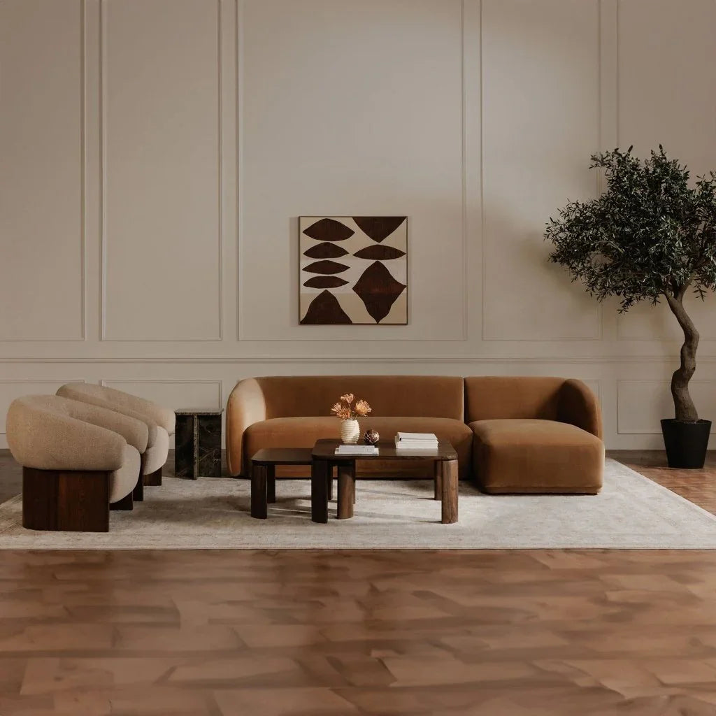 Otto Walnut Veneer Base Accent Chair - LOOMLAN - Moe's Home - Club Chairs