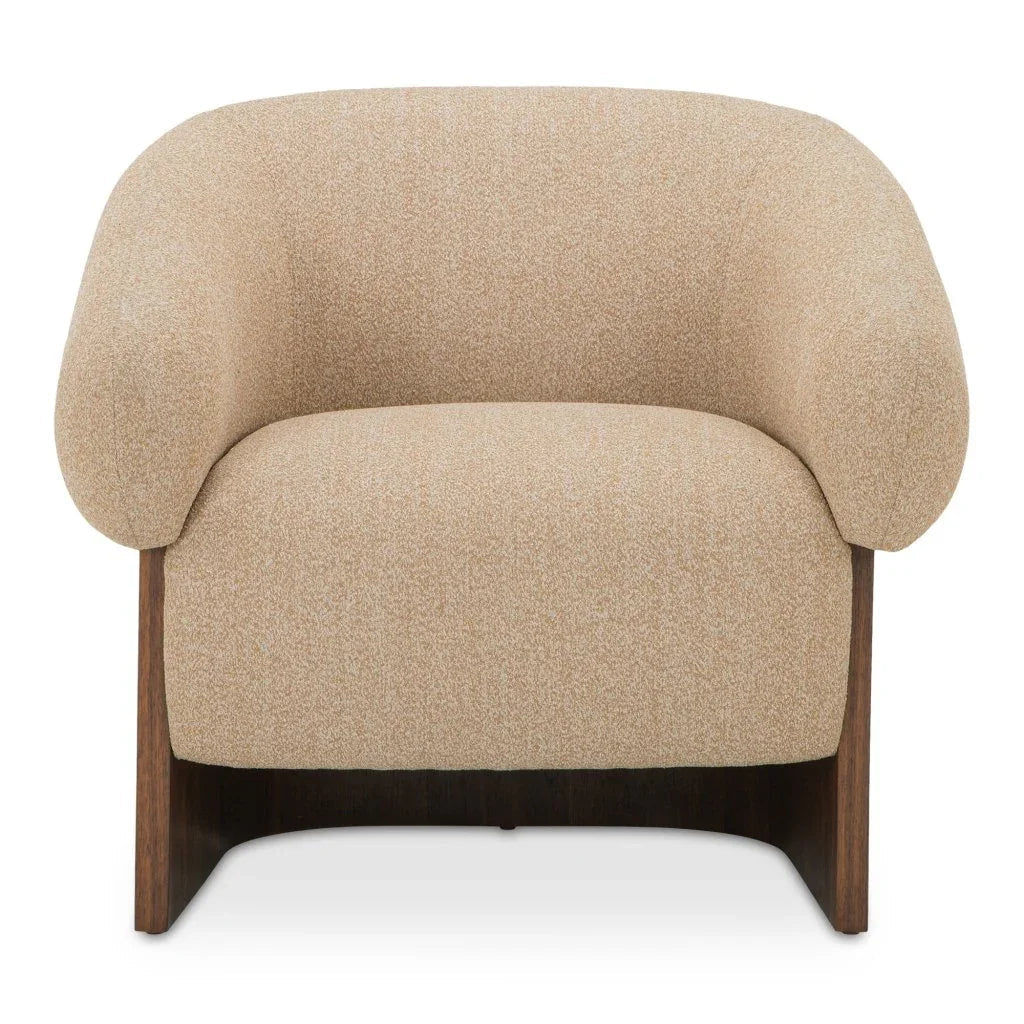Otto Walnut Veneer Base Accent Chair - LOOMLAN - Moe's Home - Club Chairs