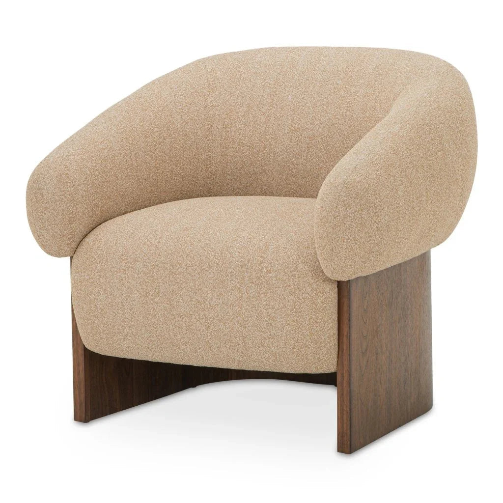 Otto Walnut Veneer Base Accent Chair - LOOMLAN - Moe's Home - Club Chairs