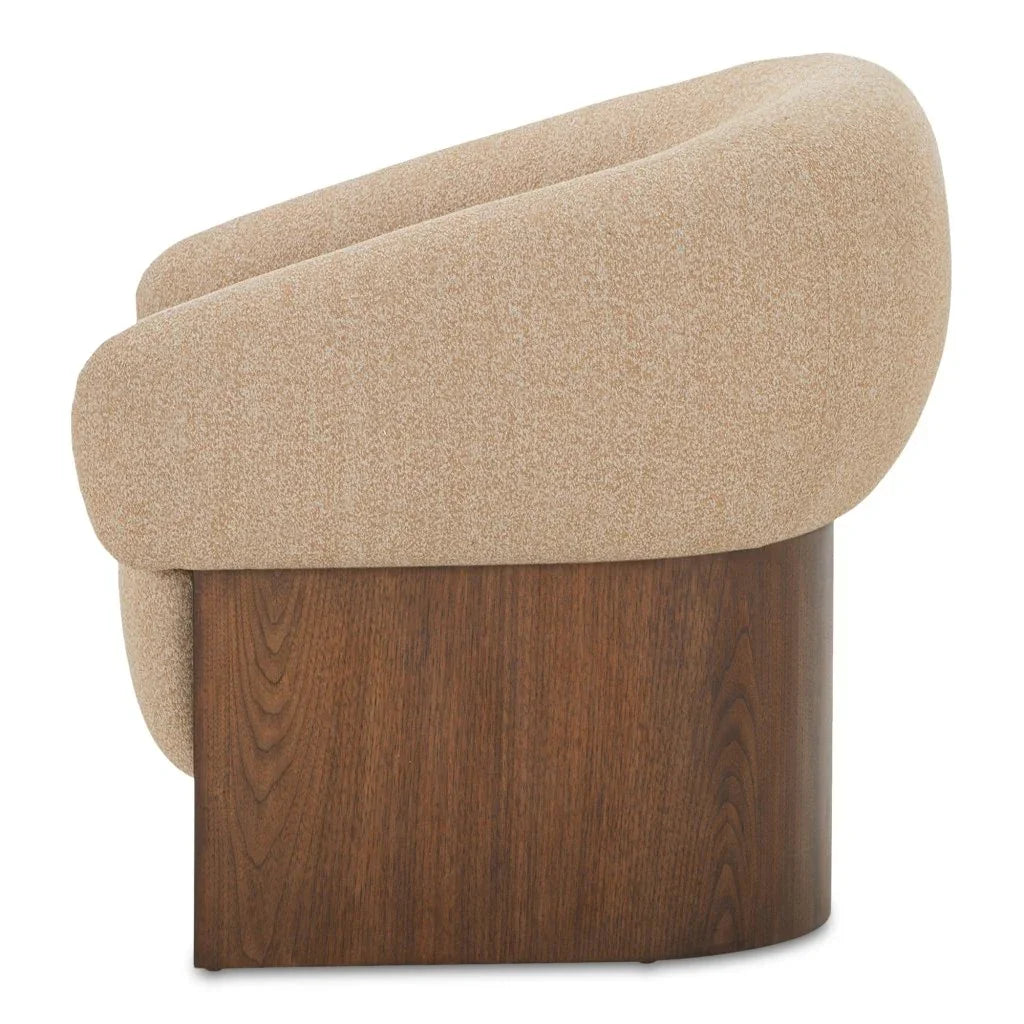 Otto Walnut Veneer Base Accent Chair - LOOMLAN - Moe's Home - Club Chairs