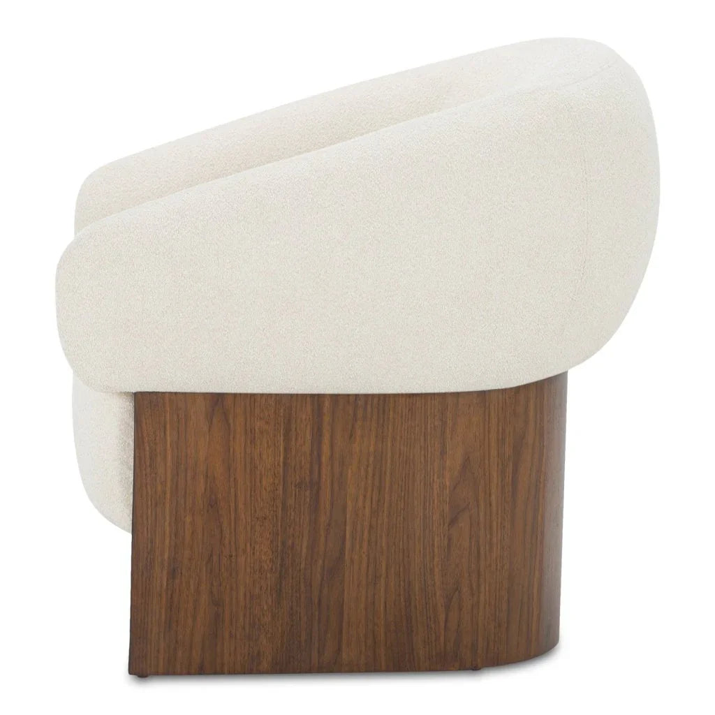 Otto Walnut Veneer Base Accent Chair - LOOMLAN - Moe's Home - Club Chairs