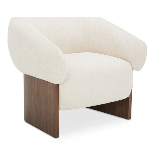 Otto Walnut Veneer Base Accent Chair - LOOMLAN - Moe's Home - Club Chairs