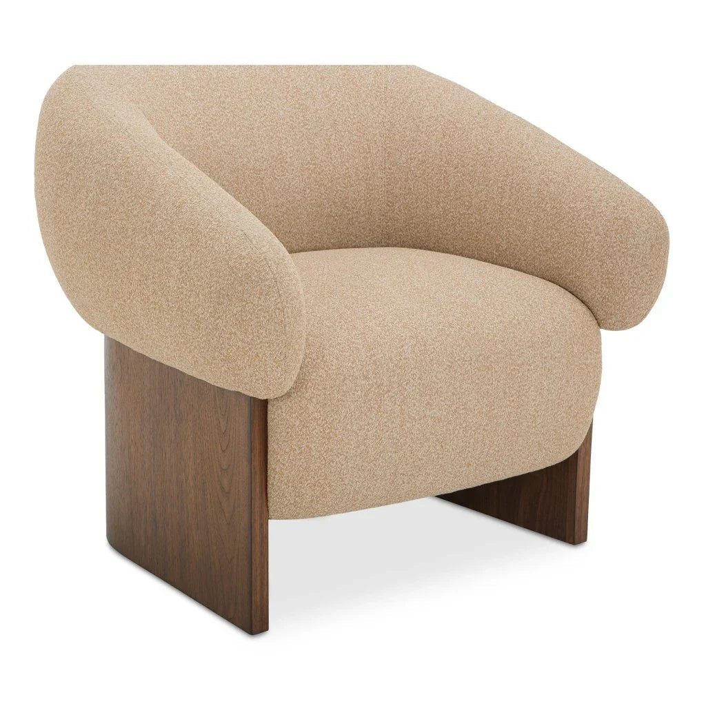 Otto Walnut Veneer Base Accent Chair - LOOMLAN - Moe's Home - Club Chairs