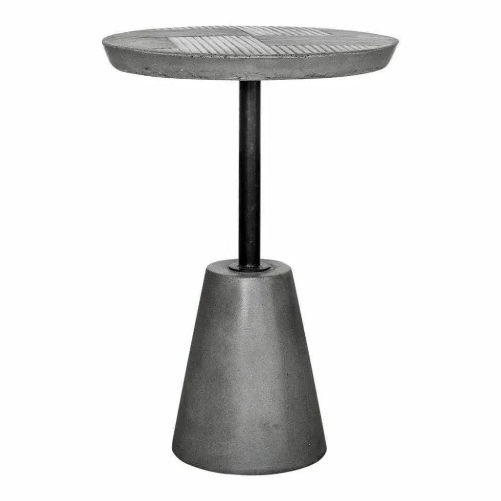 Outdoor Accent Table Grey - LOOMLAN - Moe's Home - Outdoor Side Tables