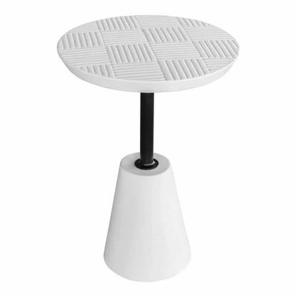 Outdoor Accent Table White - LOOMLAN - Moe's Home - Outdoor Side Tables