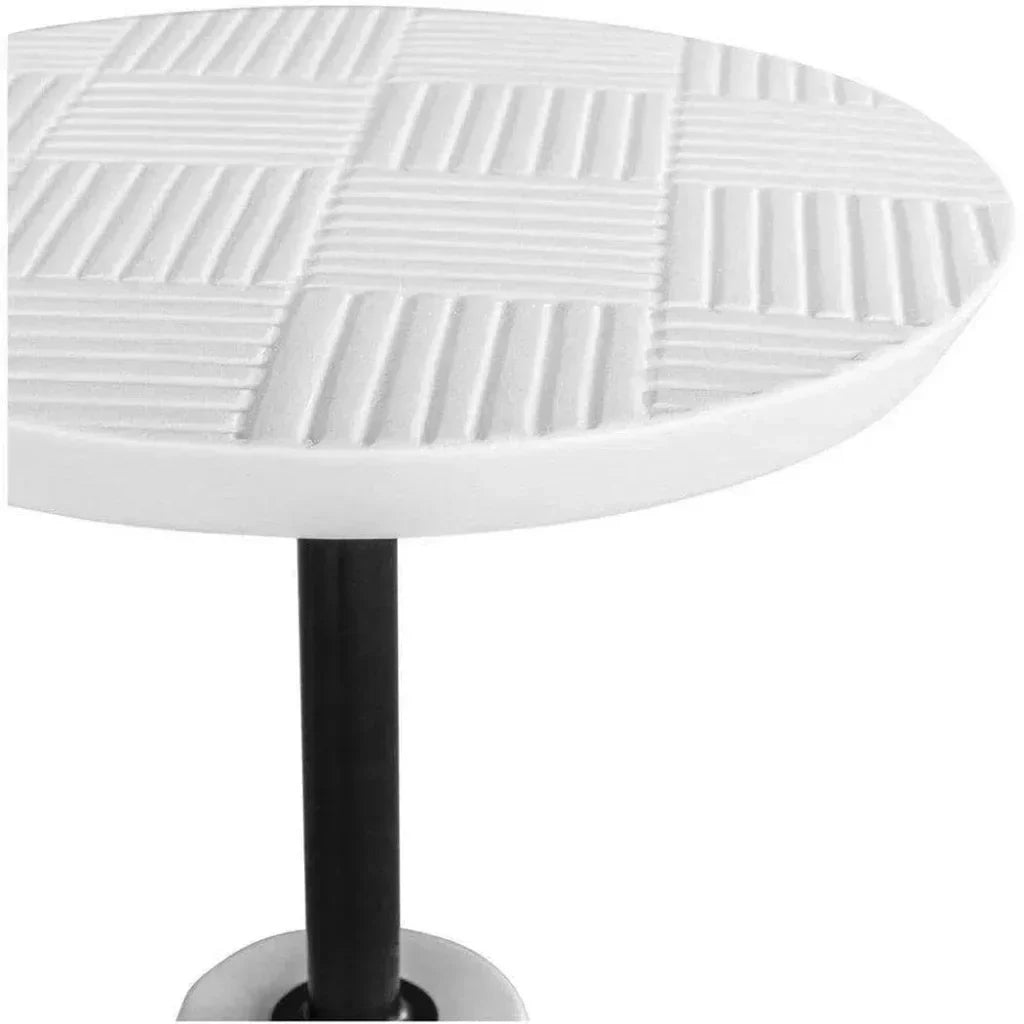 Outdoor Accent Table White - LOOMLAN - Moe's Home - Outdoor Side Tables