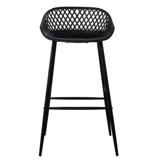 Outdoor Barstool Black Set (Bar Height)-Outdoor Bar Stools-Moe's Home-LOOMLAN