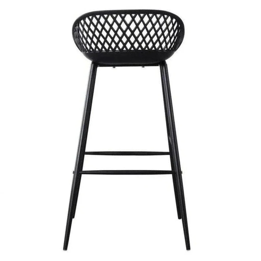 Outdoor Barstool Black Set (Bar Height)-Outdoor Bar Stools-Moe's Home-LOOMLAN