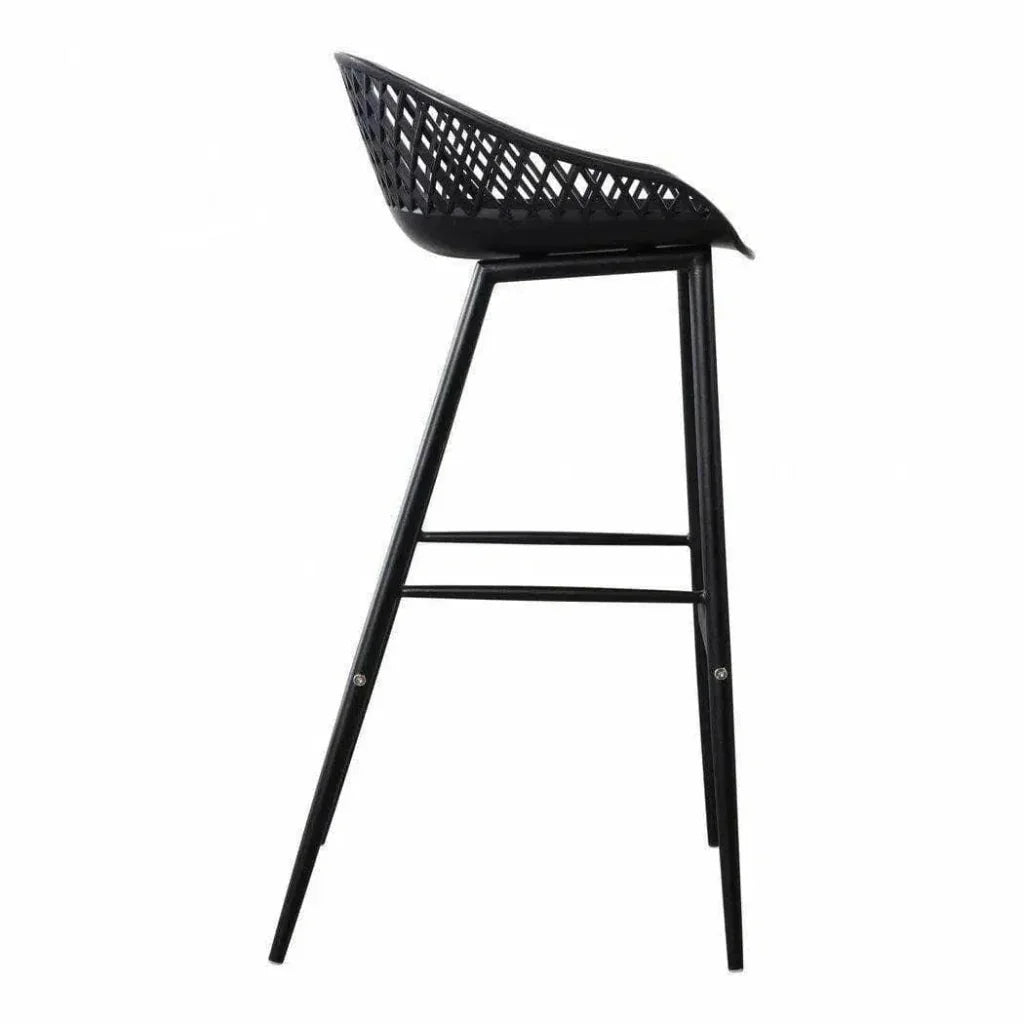 Outdoor Barstool Black Set (Bar Height)-Outdoor Bar Stools-Moe's Home-LOOMLAN