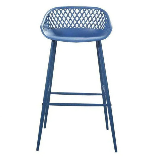 Outdoor Barstool Blue Set Black (Bar Height)-Outdoor Bar Stools-Moe's Home-LOOMLAN