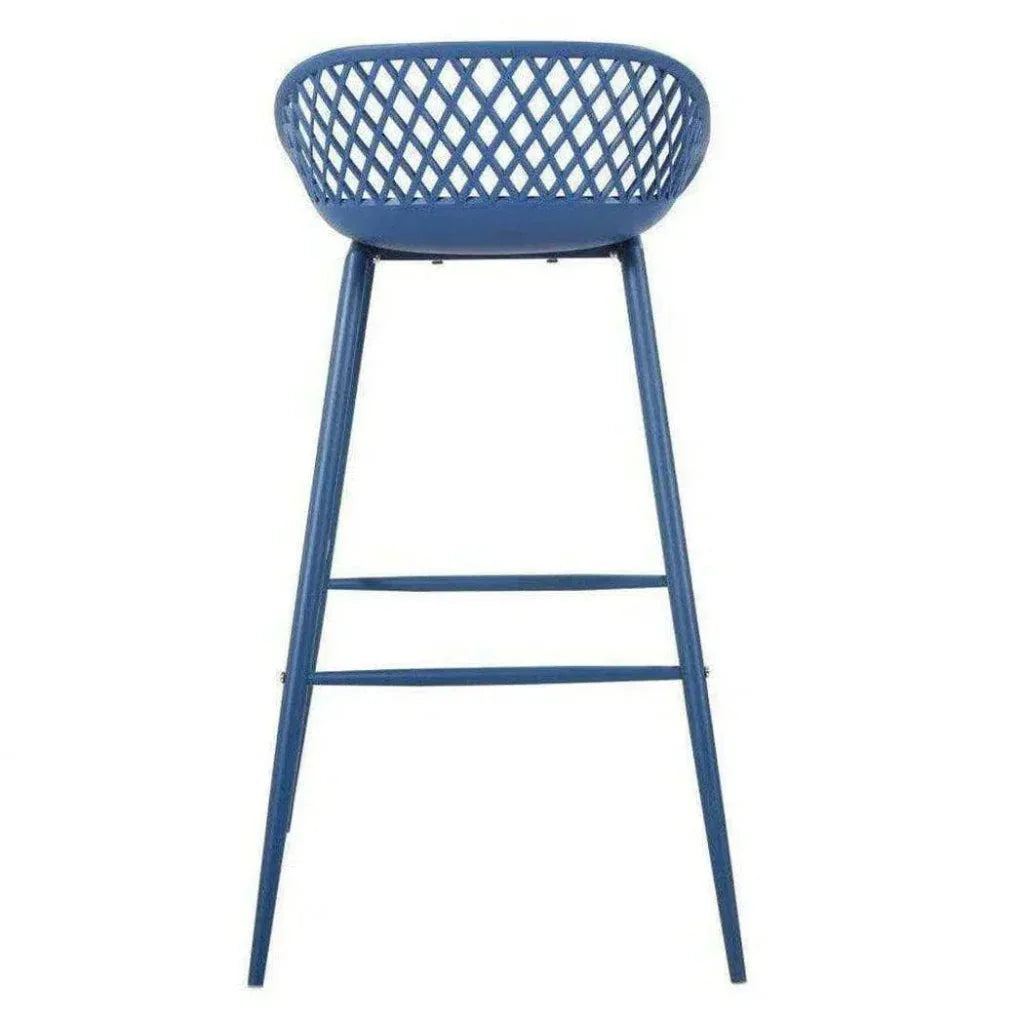 Outdoor Barstool Blue Set Black (Bar Height)-Outdoor Bar Stools-Moe's Home-LOOMLAN