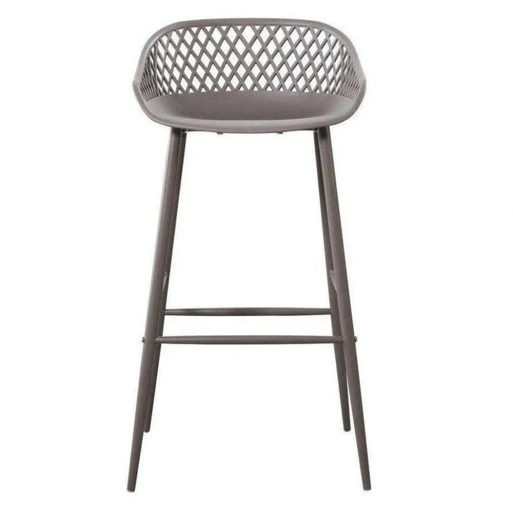 Outdoor Barstool Grey Set Black (Bar Height)-Outdoor Bar Stools-Moe's Home-LOOMLAN