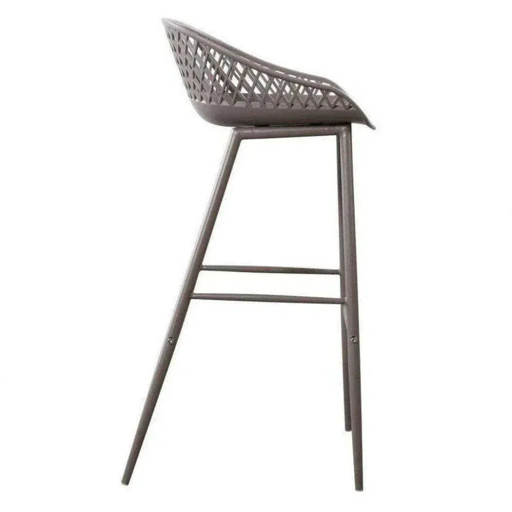 Outdoor Barstool Grey Set Black (Bar Height)-Outdoor Bar Stools-Moe's Home-LOOMLAN