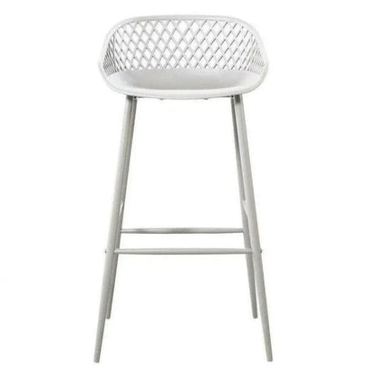 Outdoor Barstool White Set Black (Bar Height)-Outdoor Bar Stools-Moe's Home-LOOMLAN