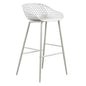 Outdoor Barstool White Set Black (Bar Height)-Outdoor Bar Stools-Moe's Home-LOOMLAN