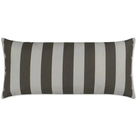 Outdoor Café Stripe Lumbar Pillow - Driftwood-Outdoor Pillows-D.V. Kap-LOOMLAN