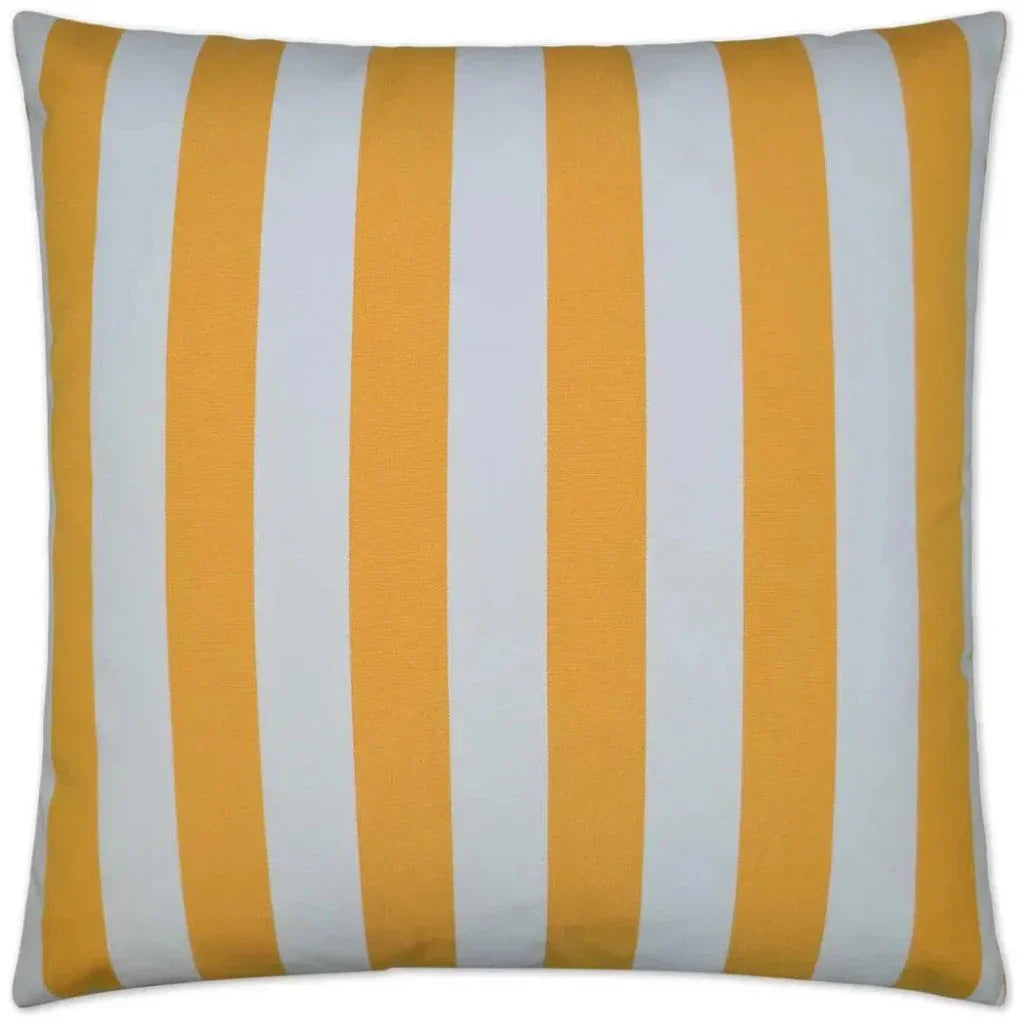 Outdoor Café Stripe Pillow - Yellow-Outdoor Pillows-D.V. Kap-LOOMLAN
