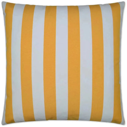 Outdoor Café Stripe Pillow - Yellow-Outdoor Pillows-D.V. Kap-LOOMLAN