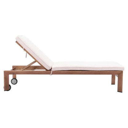 Outdoor Chaise Lounge Aluminum Water Resistant Olefin-Outdoor Chaises-Zuo Modern-LOOMLAN