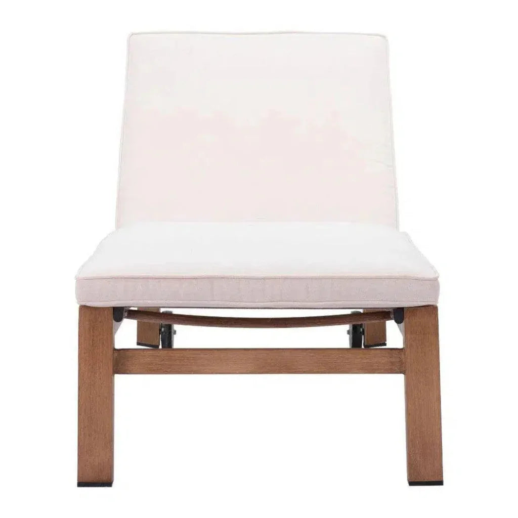 Outdoor Chaise Lounge Aluminum Water Resistant Olefin-Outdoor Chaises-Zuo Modern-LOOMLAN