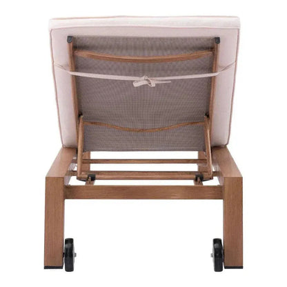 Outdoor Chaise Lounge Aluminum Water Resistant Olefin-Outdoor Chaises-Zuo Modern-LOOMLAN