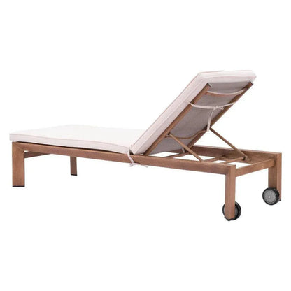 Outdoor Chaise Lounge Aluminum Water Resistant Olefin-Outdoor Chaises-Zuo Modern-LOOMLAN