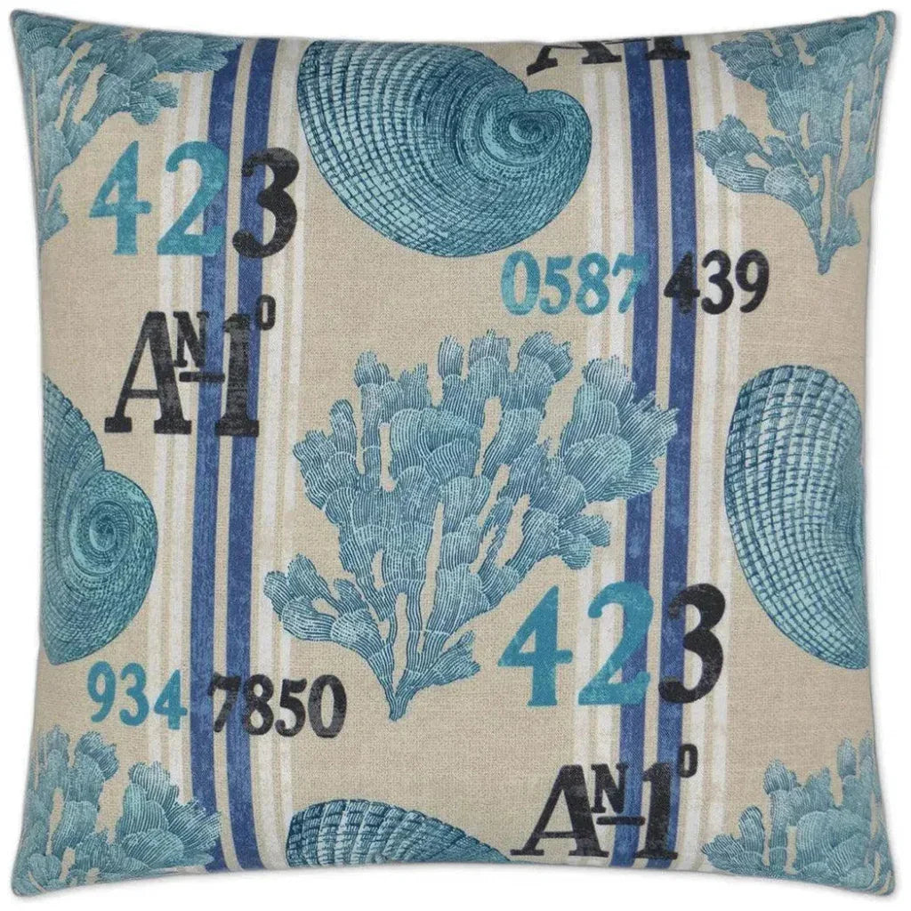 Outdoor Cook Sisle Pillow - Ocean-Outdoor Pillows-D.V. Kap-LOOMLAN