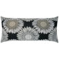 Outdoor Daisy Chain Lumbar Pillow - Black-Outdoor Pillows-D.V. Kap-LOOMLAN