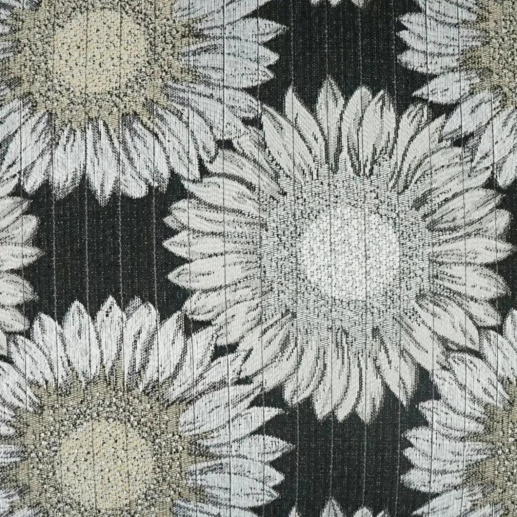 Outdoor Daisy Chain Pillow - Black-Outdoor Pillows-D.V. Kap-LOOMLAN