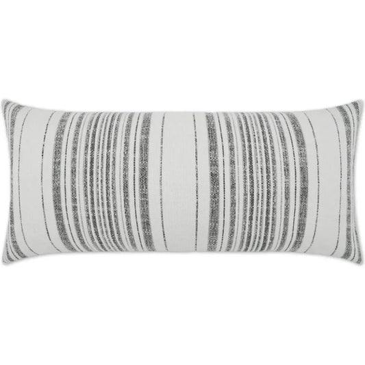 Outdoor Deering Lumbar Pillow - Ebony-Outdoor Pillows-D.V. Kap-LOOMLAN