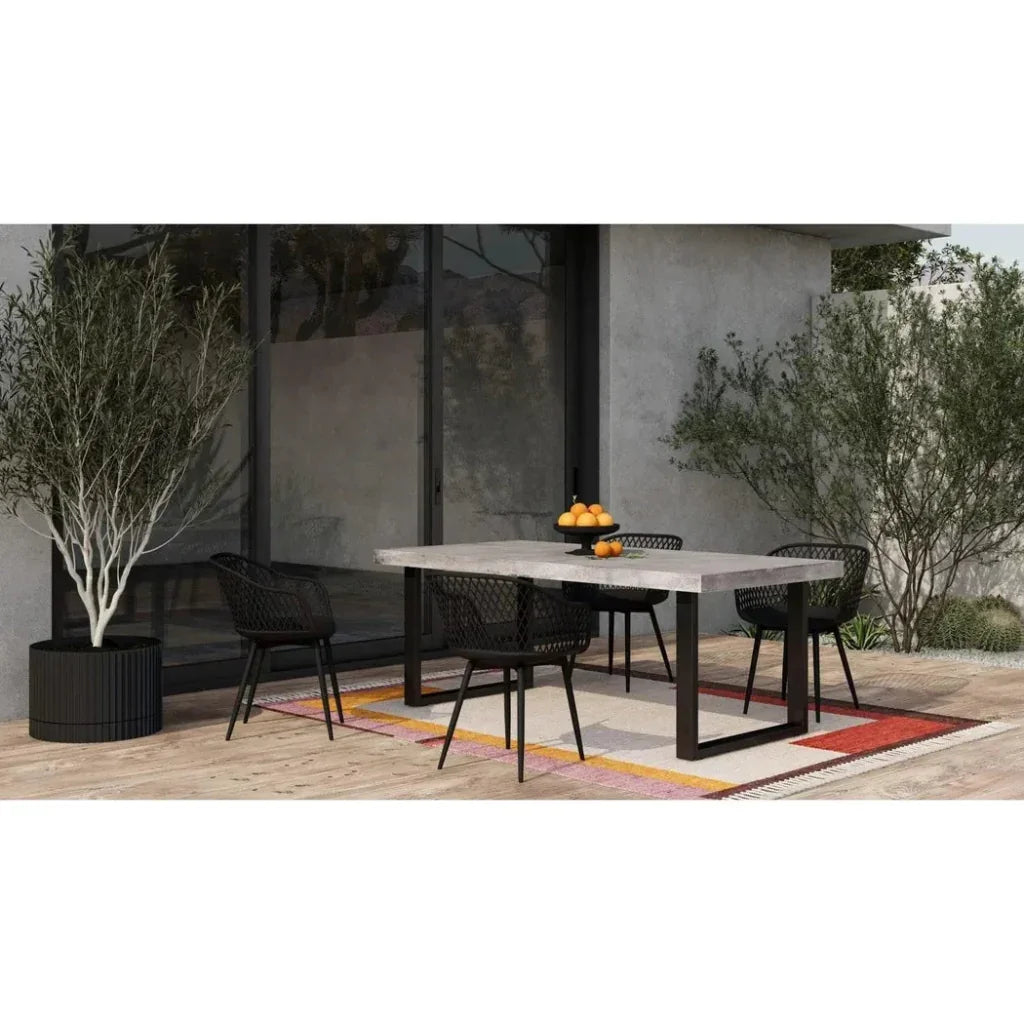 Outdoor Dining Table Large Grey-Outdoor Dining Tables-Moe's Home-LOOMLAN
