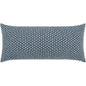 Outdoor Dot Dash Lumbar Pillow - Blue-Outdoor Pillows-D.V. Kap-LOOMLAN