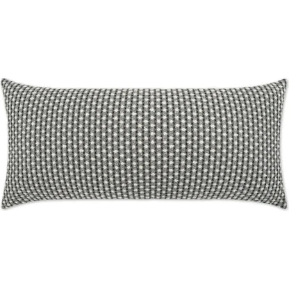 Outdoor Dot Dash Lumbar Pillow - Grey-Outdoor Pillows-D.V. Kap-LOOMLAN