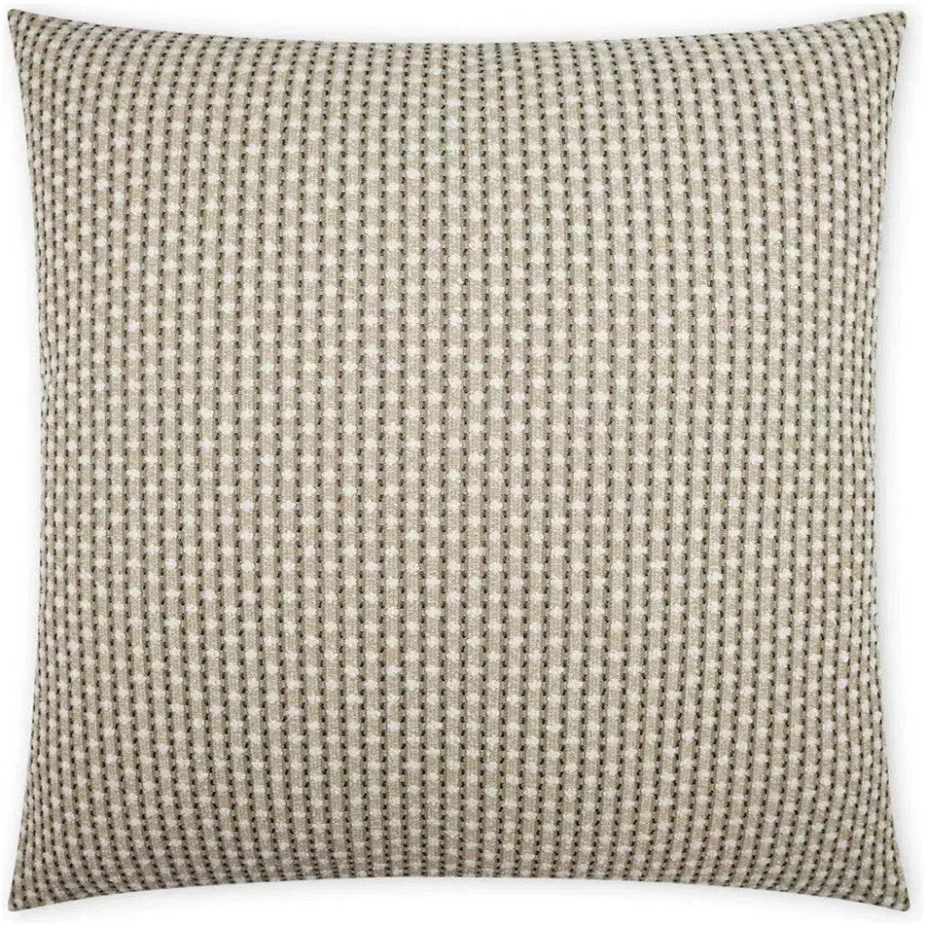 Outdoor Dot Dash Pillow - Taupe-Outdoor Pillows-D.V. Kap-LOOMLAN