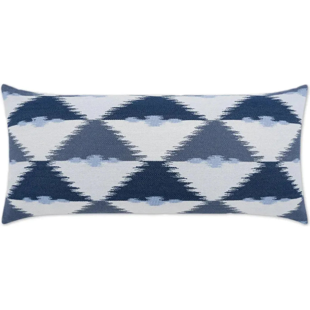 Outdoor Duality Lumbar Pillow - Indigo-Outdoor Pillows-D.V. Kap-LOOMLAN
