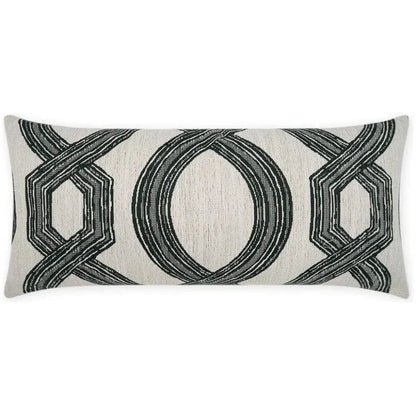 Outdoor Evadne Lumbar Pillow - Black-Outdoor Pillows-D.V. Kap-LOOMLAN