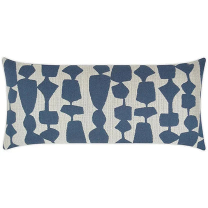 Outdoor Freya Lumbar Pillow - Denim-Outdoor Pillows-D.V. Kap-LOOMLAN