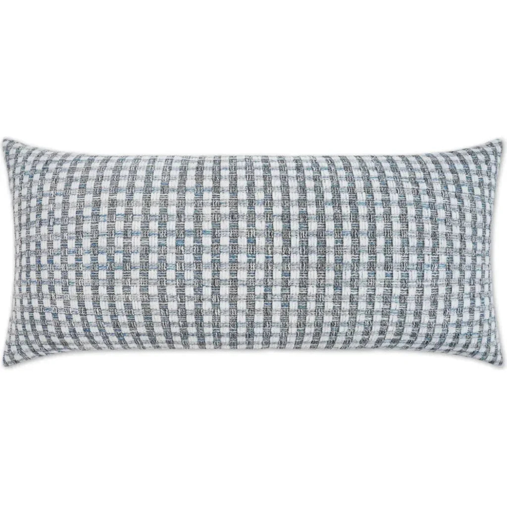 Outdoor Heart Stone Lumbar Pillow - Blue-Outdoor Pillows-D.V. Kap-LOOMLAN