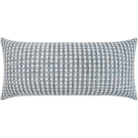 Outdoor Heart Stone Lumbar Pillow - Blue-Outdoor Pillows-D.V. Kap-LOOMLAN