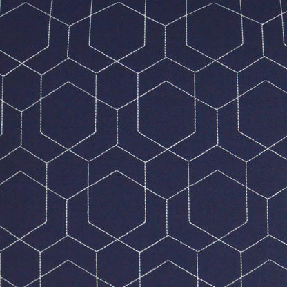 Outdoor Hex Quilt Lumbar Pillow - Navy-Outdoor Pillows-D.V. Kap-LOOMLAN