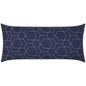 Outdoor Hex Quilt Lumbar Pillow - Navy-Outdoor Pillows-D.V. Kap-LOOMLAN