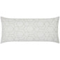 Outdoor Hex Quilt Lumbar Pillow - White-Outdoor Pillows-D.V. Kap-LOOMLAN